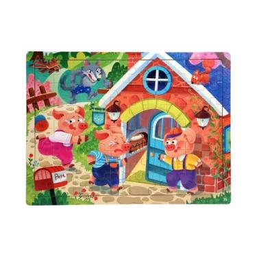 Imagem de Quebra-Cabeça 3D De Madeira Colorido Com 60 Peças, Brinquedo Educativo