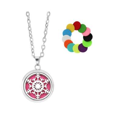 Imagem de Colar Difusor De Óleo Essencial Em Aço Inoxidável Para Mulheres, Pinge