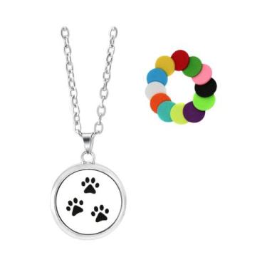 Imagem de Colar Difusor De Óleo Essencial Em Aço Inoxidável Para Mulheres, Pinge