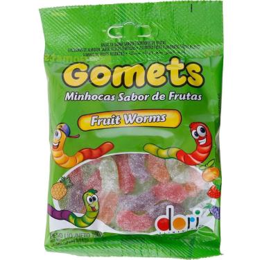 Imagem de Bala de Goma Minhocas Sortidas Gomets Dori 100g Sem Glúten