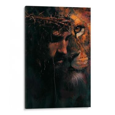 Imagem de Quadro decorativo Jesus - O Leão da Tribo de Judá - Art Canvas, 180 x 