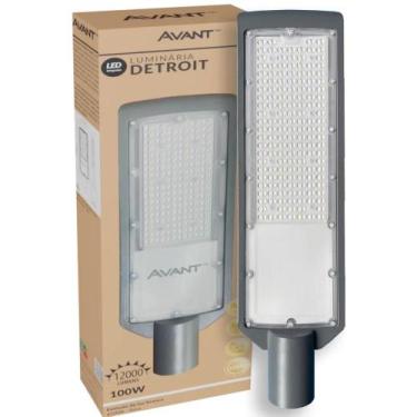 Imagem de Luminária Led Poste Detroit 100w 6500k Bivolt Cinza Avant
