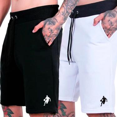 Imagem de Kit 2 Bermudas Shorts Moletom Masculino Dibre Esportivo Plus Size-Masculino