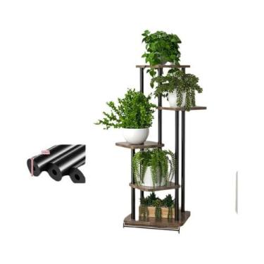 Imagem de Suporte De Madeira Para Plantas Com 4/5/6 Níveis, Prateleira Para Flor