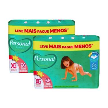 Imagem de KIT 2 PCT Fraldas Personal Giga Tamanho XG Com 66 Unidades Cada de 11,