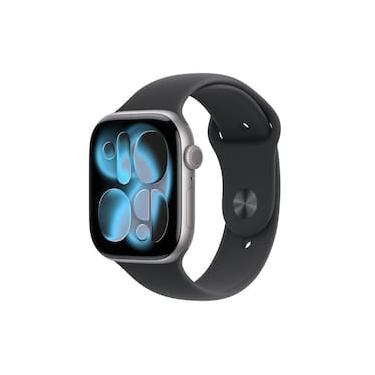 Imagem de Apple Watch Series 11 GPS 46mm Cinza-Espacial Pulseira M/G Esportiva Preta