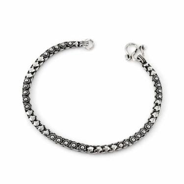 Imagem de Pulseira Pikun 01 Fileira 4mm Feminina Prata de Bali 925, 19cm