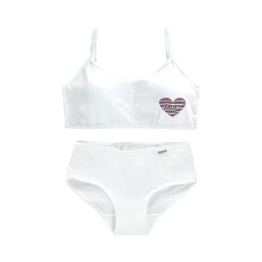 Imagem de Conjunto De Sutiã E Calcinhas De Algodão Para Meninas Adolescentes, Ro