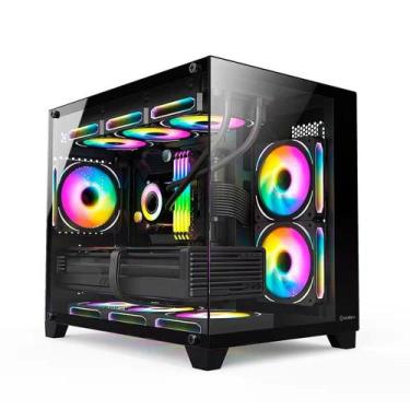 Imagem de Gabinete Gamer Husky Dome 210, Mini Tower, M-ATX, Lateral e Frontal em