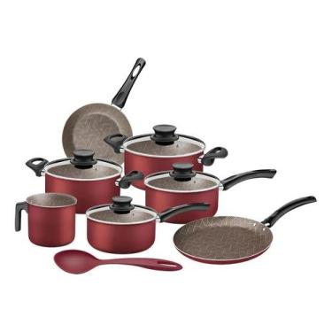 Imagem de Jogo De Panelas Tramontina Paris Texure 7 Peças + Colher