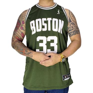Imagem de Regata Basquete M10 Plus Size Classic Boston 33 Hex-Dry Verde-Masculino