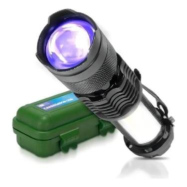 Imagem de Lanterna Tática LED UV Luatek Recarregável 2950000lm Luz Vio