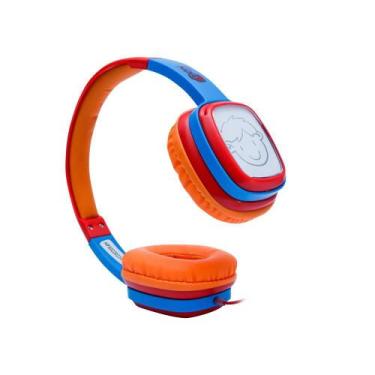 Imagem de Fone de Ouvido Infantil OEX Kids Cartoon HP302 Vermelho Azul