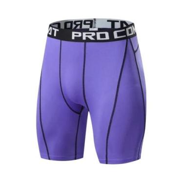 Imagem de Shorts De Compressão Para Musculação Masculina, Leggings Elásticas Par