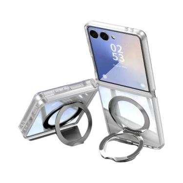 Imagem de TPU PC Transparente 360 graus Capa De Telefone Com Suporte Magnético G