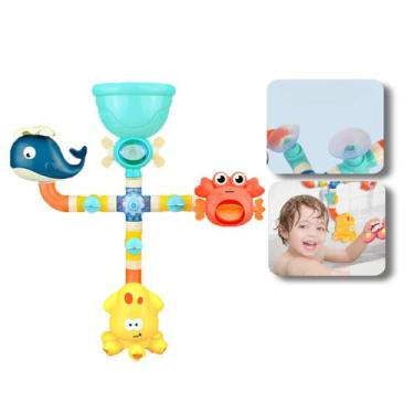 Imagem de Brinquedo De Banho Baleia Gruda Na Parede Ventosa Bebê Água - Guiga Br