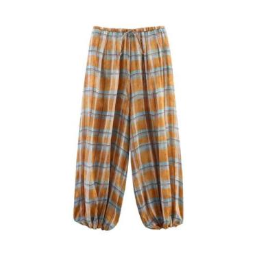 Imagem de Calças Femininas Casuais Chiques Estampadas Estilo Lanterna Primavera 