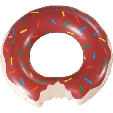 Imagem de Boia Redonda Donuts Infantil 80cm - Bene Casa, Bordô