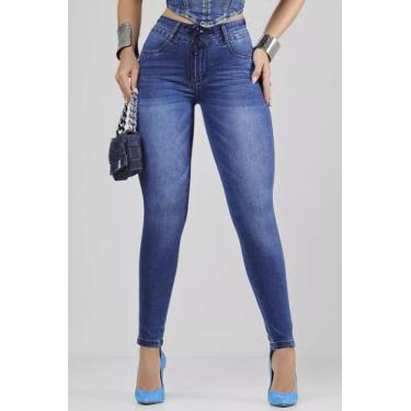 Imagem de Calça jeans feminina pitbull lançamento Ref 87245, Azul, 44