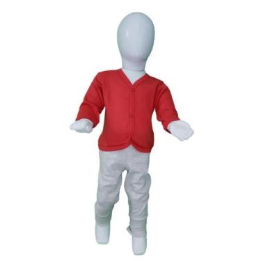 Imagem de Casaco manga longa bebê masculino em Suede liso - Baby History, G