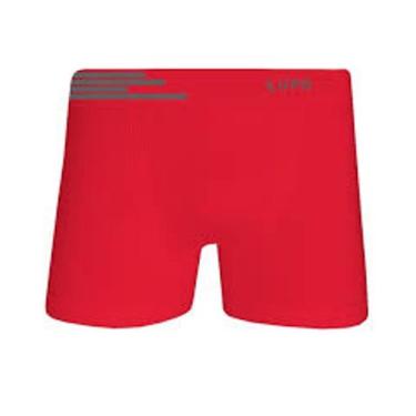Imagem de Cueca Lupo Boxer Microfibra Sem Costura Ref 436-002, Vermelho, M