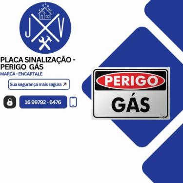 Imagem de Placa Sinalização - Perigo Gás - EncartAle