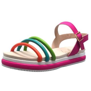 Imagem de Sandalia em Plataforma Menina SuaCia Mini 9132.51408, Neon fucsia, Can