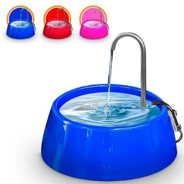Imagem de Fonte Bebedouro Automático Para Cães e Gatos Bivolt 1 Litro - Mec Pet,