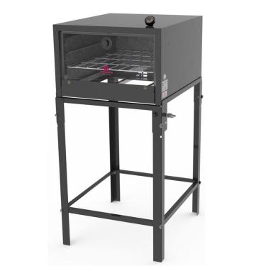 Imagem de Forno Semi Industrial Progás a Gás GLP FSP-6800 em Aço Carbono com Pedra Refratária Termômetro e Cavalete