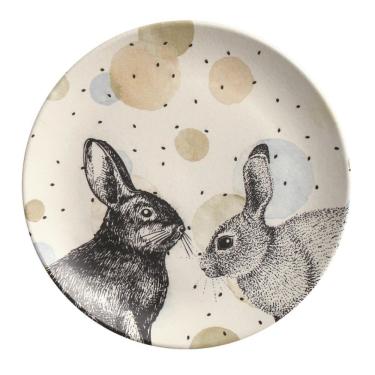 Imagem de Conjunto de Pratos de Sobremesa Páscoa Coup Charming 6 Peças Cerâmica Estampado para Mesa Porto Brasil