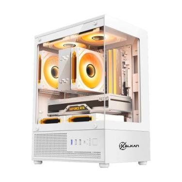 Imagem de Gabinete Gamer Kalkan Hakon Mid Tower m-ATX Branco