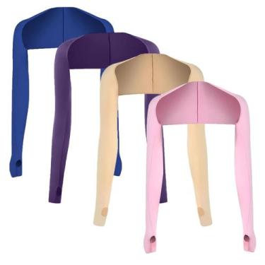 Imagem de Manguitos refrescantes JEONEKID com proteção UV, kit com 4 unidades