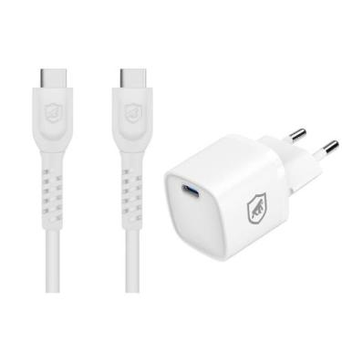 Imagem de Kit Cabo Dual Shock Tipo C Type C 2M Carregador Turbo Gan Ultra Slim T