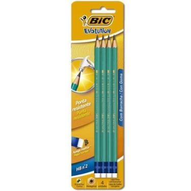 Imagem de Lápis preto Evolution com borracha 4 unidades - Bic