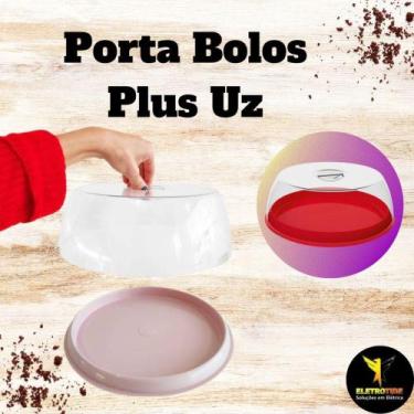 Imagem de Porta bolos e pudim plus uz rosa e vermelha
