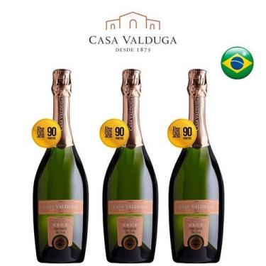 Imagem de Kit Espumantes Brasileiros Casa Valduga Brut 3 garrafas