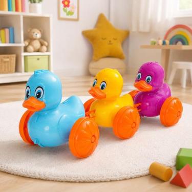 Imagem de Brinquedo Rebola Bebe Patingo Empurrar Rodinha Infantil - JXP Brinks