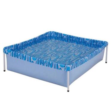 Imagem de Piscina Infantil de Armação 400 Litros Quadrada Estruturada Azul Mor- 