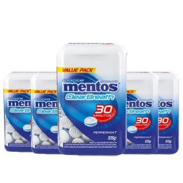 Imagem de Kit Mentos ClearBreath Potão Peppermint - 5 unidades de 105g