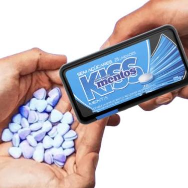 Imagem de Bala Mentos Kiss Menta Dispenser - Pack 9 Unidades 17,5g