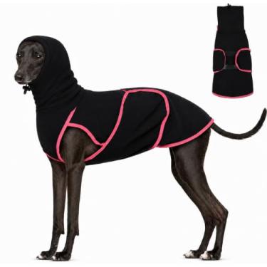 Imagem de Camisa calmante para cães para ansiedade, colete calmante para alívio da ansiedade com protetores de orelha de cachorro, casaco de inverno para cães com proteção contra ruído, camisetas leves e