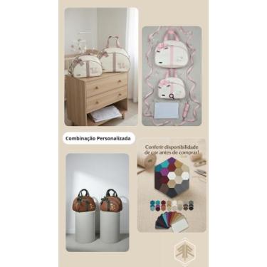 Imagem de KR RK Bolsas Kit Bolsas Elegance Luxo Maternidade Mala G e Mala M, Com