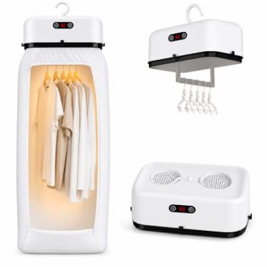 Imagem de Secador de Roupas Pazie Portátil, 110V E 220V | Premium, Dobrável, 600W, Com Temporizador, Tela Touch, Antibacteriano, Silencioso, Compacto (220V)