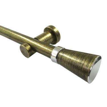 Imagem de Kit Varão Completo Jade 28mm 2 Metros com Emenda Cor:Ouro Velho - Belc
