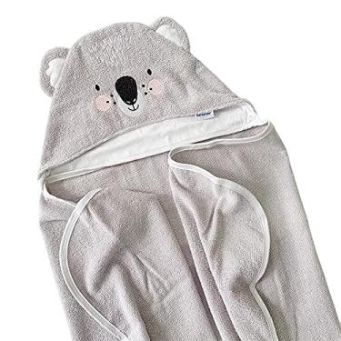 Imagem de Biramar Baby Toalha De Banho Kids Felpuda Com Capuz Bichinho Coala Cinza Cinza