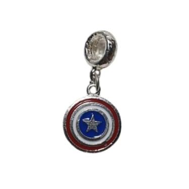 Imagem de Berloque Escudo Capitão Am. Banhado a Prata 925