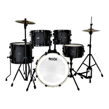 Imagem de Bateria RMV Rock Series Black - Completa com tambores, pratos, ferragens e pedal