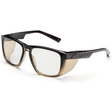Imagem de Armação Óculos de Segurança e Proteção para Grau Univet 571 Preto e Amarelo (C.A. 45.832)