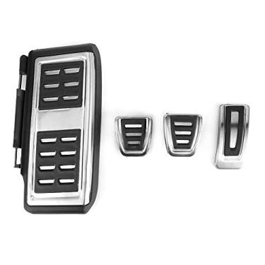 Imagem de Pedal de acelerador de aceleração, 4 peças de aço inoxidável antiderrapante acelerador pedal de descanso de pé apto para carro de transmissão manual