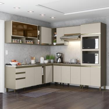 Imagem de Cozinha Completa de 11 Peças com Aéreo de Vidro e Torre Quente Évelin Henn - Duna com Cristal